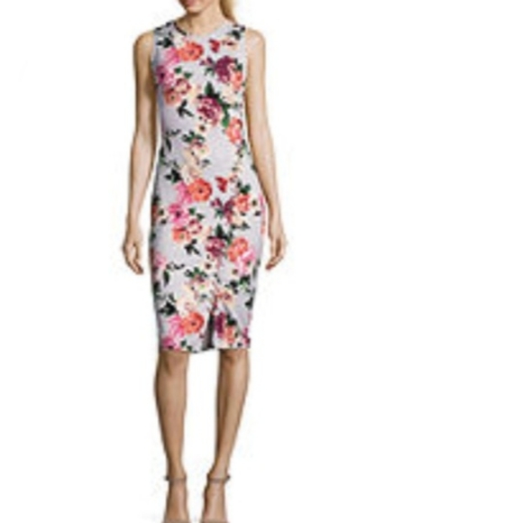 NWOT Bodycon Floral Dress - Picture 1 of 7